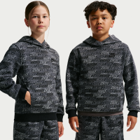 Nike Club Fleece-hættetrøje til større børn - sort