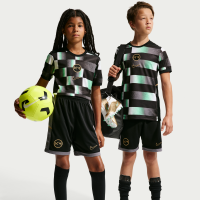 Kylian Mbappé Academy-Dri-FIT-fodboldshorts til større børn - sort