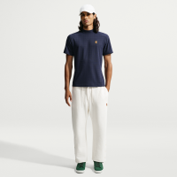 Nike Club Rules-bukser i french terry med åben kant til mænd - hvid