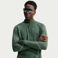 Nike Miler Dri-FIT-løbeoverdel med lynlås i halv længde til mænd - grøn