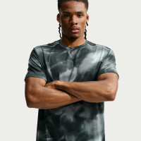 Nike Miler Dri-FIT-løbeoverdel med korte ærmer til mænd - sort