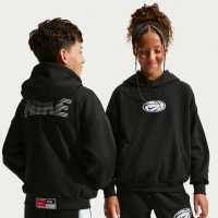 Nike Dri-FIT-basketballhættetrøje til større børn - sort
