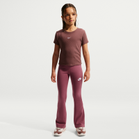Højtaljede Nike Classic-leggings med svaj til piger - rød