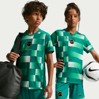 Kortærmet Kylian Mbappé Academy-Dri-FIT-fodboldtrøje til større børn - grøn