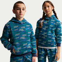Nike Club Fleece-hættetrøje til større børn - blå