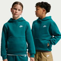 Nike Club Fleece-pullover-hættetrøje til større børn - blå
