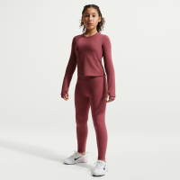 Højtaljede Nike Mavn-leggings i fuld længde til piger - rød