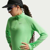 Nike Miler Dri-FIT-trøje med halv lynlås til større børn - grøn