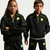Nike Air-overdelen med 1/4 lynlås til større børn - sort