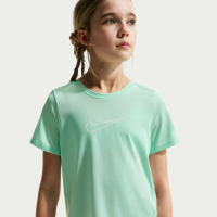Kortærmet Nike One Fitted Dri-FIT-trøje til større børn (piger) - grøn