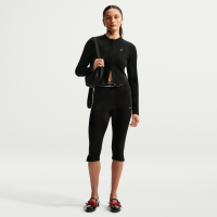 Tætsiddende Nike Chill Jersey-caprileggings med høj talje til kvinder - sort