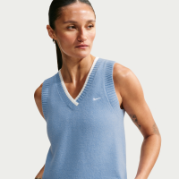 Maskinstrikket Nike Chill-sweatervest med løstsiddende pasform til kvinder - blå
