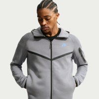 Nike Tech Windrunner-fleecejakke med lynlås til mænd - grå