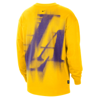 Los Angeles Lakers Standard Issue Nike Dri-FIT-basketballoverdel med lange ærmer til mænd - gul