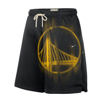 Golden State Warriors Standard Issue Nike-basketballshorts i fleece til mænd - sort
