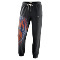 New York Knicks Standard Issue-basketballbukser i fleece til mænd - sort