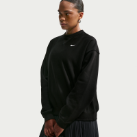 Oversized Nike Studio Fleece-crewtrøje i kraftigt materiale til kvinder - sort