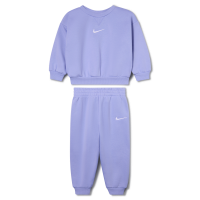 Todelt Nike Essential-crewtrøjesæt i fleece til babyer (12-24 mdr.) - lilla