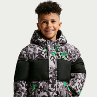 Nike Mixed Media-dynejakke med jacquardlogo til mindre børn - grå
