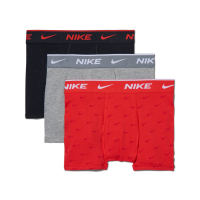 Nike Dri-FIT hverdagsboksershorts i bomuld med tryk til større børn (3 stk.) - grå