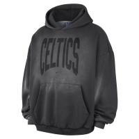 Boston Celtics Standard Issue Therma-FIT-basketballhættetrøje i vasket fleece til mænd - grå