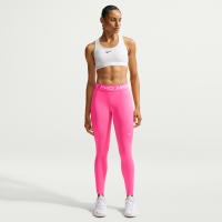 Nike Pro-leggings i fuld længde med mellemhøj talje til kvinder - Pink