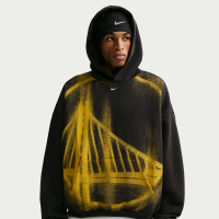 Golden State Warriors Standard Issue-basketballhættetrøje i fleece til mænd - sort
