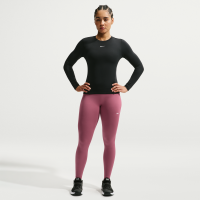 Højtaljede Nike One Seamless Front-leggings i fuld længde til kvinder - rød