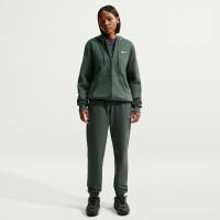 Nike Studio Fleece-bukser i medium vægt til kvinder med mellemhøj talje og opslag - grøn