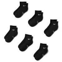 Nike Everyday Cushioned-ankelstrømper til børn (6 par) - sort