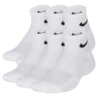 Nike Everyday Cushioned-ankelstrømper til børn (6 par) - hvid