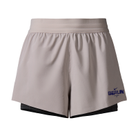 Nike Swift Dri-FIT 2-i-1-løbeshorts med mellemhøj talje til kvinder - grå