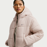 Løstsiddende Nike Classic Therma-FIT-dynejakke med hætte til kvinder - brun