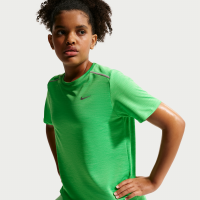 Nike Miler Dri-FIT-trøje med korte ærmer til større børn - grøn
