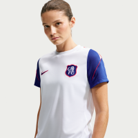 Kortærmet Chelsea FC Strike Third Nike Dri-FIT-fodboldtrøje til kvinder - hvid