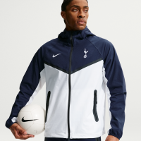 Vævet Tottenham Hotspur Tech Windrunner Nike Football-jakke med fuld lynlås til mænd - hvid