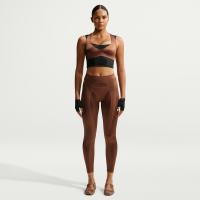 Højtaljede NikeSKIMS Satin Shine-leggings (66 cm) til kvinder - brun