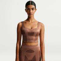Kort NikeSKIMS Satin Shine-tanktop til kvinder - brun