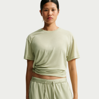Oversized NikeSKIMS Performance-top med korte ærmer i bomuldsblanding til kvinder - grøn