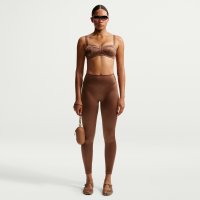 Højtaljede NikeSKIMS Satin Shine Bonded-leggings (66 cm) til kvinder - brun