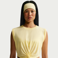 Kort NikeSKIMS Performance Twist-tanktop med twist i bomuldsblanding til kvinder - gul