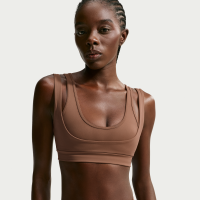 NikeSKIMS Matte Scoop-bh med dobbelte stropper til kvinder - brun