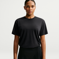 Oversized NikeSKIMS Performance-top med korte ærmer i bomuldsblanding til kvinder - sort
