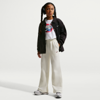 Nike Studio Fleece-bukser med åben kant til piger - hvid