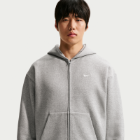 Nike Solo-fleece-hættetrøje med fuld lynlås til mænd - grå