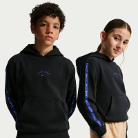 Chelsea FC City Side Nike Football-hættetrøje i fleece til større børn - sort