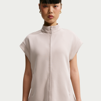 Nike 24.7 ImpossiblySoft Dri-FIT-tunika med fuld lynlås til kvinder - brun