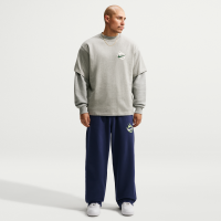 Nike Solo Swoosh-fleecebukser med åben kant til mænd - blå