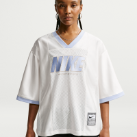 Oversized Nike -trøje med korte ærmer og grafik til kvinder - hvid