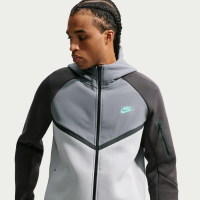 Nike Tech Windrunner-fleecejakke med lynlås til mænd - grå